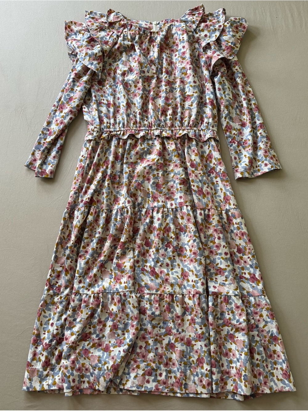 The Middle floral Tiered Midi dress